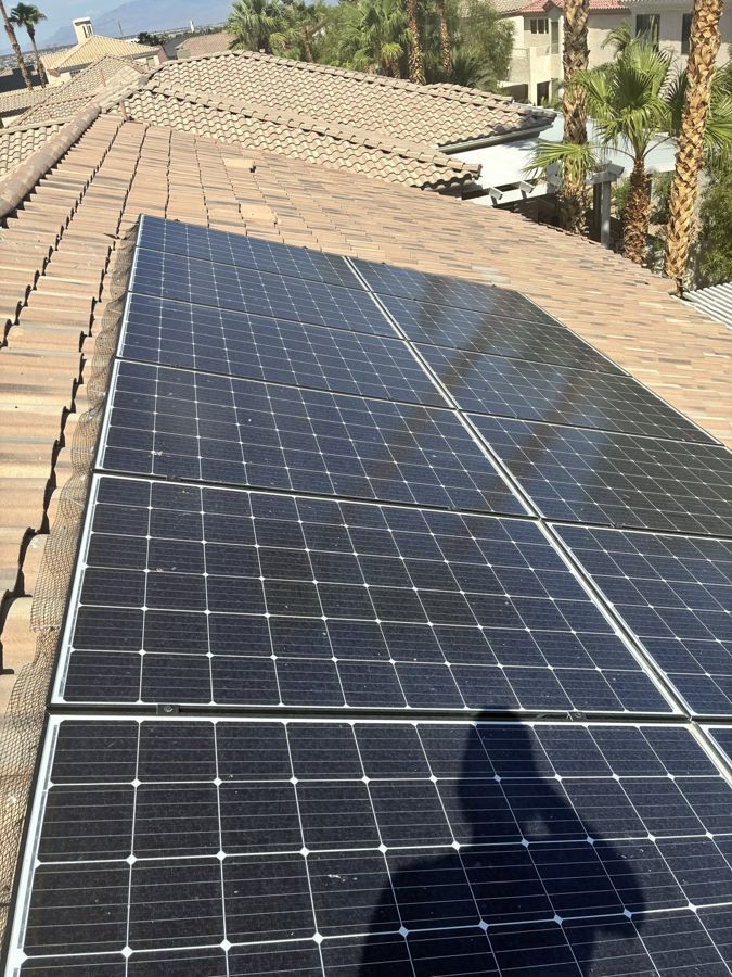 Rooftop solar panels, before