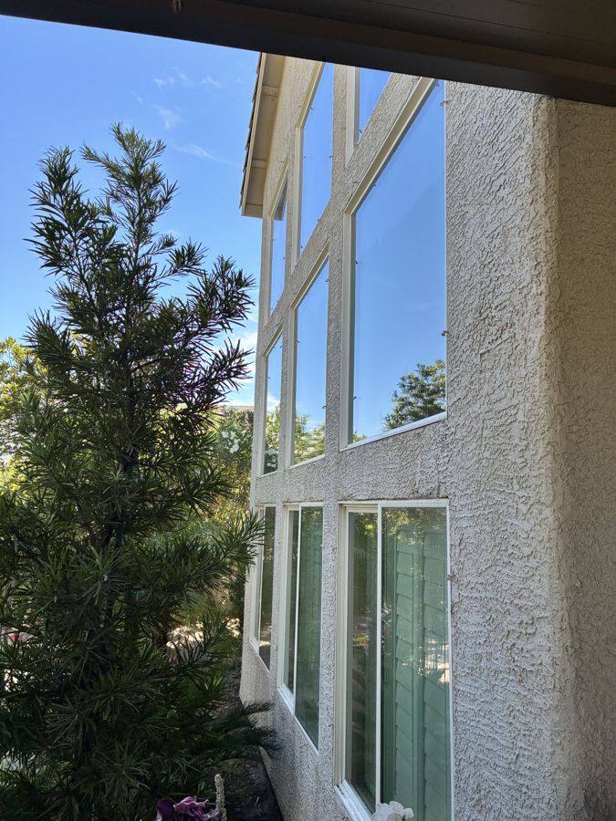 Tall two-story windows, after